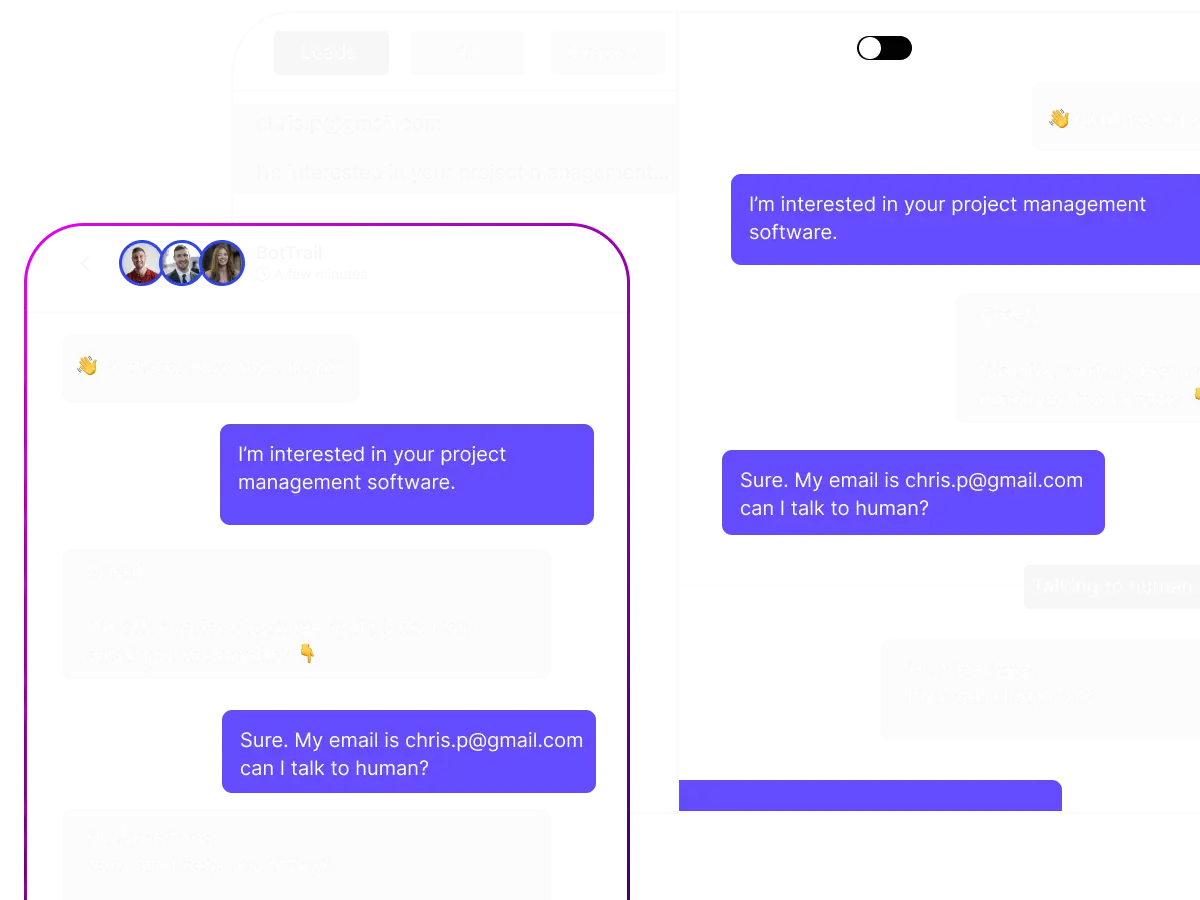 BotTrail human escalation feature